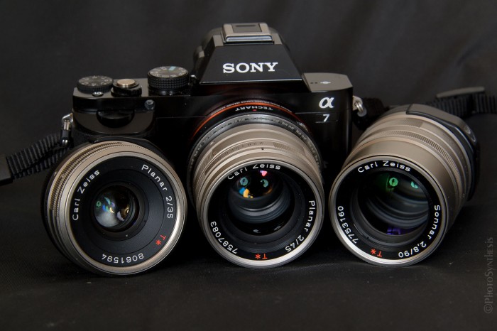Sony A7 with Contax G lenses