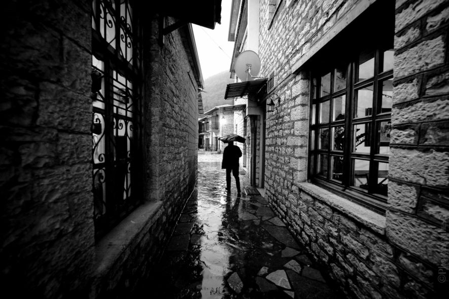between windows